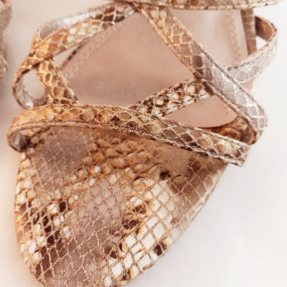 Dress Barn Snakeskin Strappy Sandals-Enna